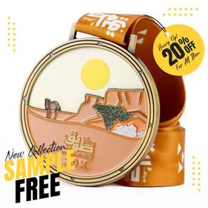 ميدالية ذهبية قابلة للتخصيص للمسابقة الميدانية والحدث الرياضي الماراثون ميدالية تذكارية لصب الميداليات المعدنية للمشي - Product Image 6