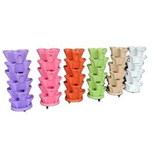 Pot de fleurs tridimensionnel en PP à trois pétales, bassin de fraises, bassin de culture multicouche superposé - Product Image 1