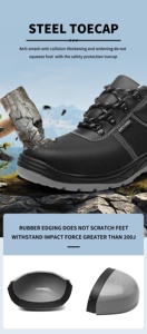 Chaussures de sécurité industrielle avec bout en acier anti-crevaison et étanchéité à l'huile Bottes de protection imperméables pour hommes pour l'industrie de la construction - Product Image 4