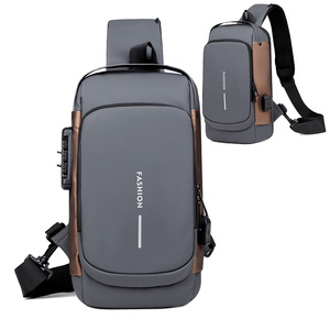 Zaino da Viaggio Antifurto Impermeabile da <span class=keywords><strong>Uomo</strong></span>, Borsa a Tracolla Monospalla a Bandoliera, Borsa a Tracolla da <span class=keywords><strong>Uomo</strong></span> Letter Rider - Product Image 3