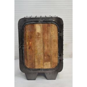 Armoire latérale industrielle de style antique en bois massif, table de chevet pour la maison, l'atelier, la ferme, le salon, la salle à manger, le bureau, l'entrepôt - Product Image 4