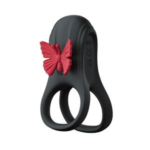 10-Mode Usb Oplaadbare Ipx7 Waterdichte Siliconen Ring Vlinder Vibrerende Cock Bal Penis Ring In Groen Zwart - Product Image 2