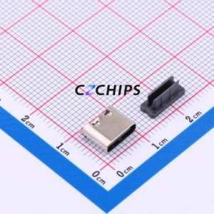 HX TYPE-C 6P LT 6.8 USB Connector SMD Connector ( Connector Type: Type-C )( Gender: Female )( Mounting Type: Vertical Mount ) - Product Image 1