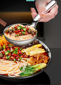 Cuillère ronde en acier inoxydable 304 Syh235, épaissie, à manche court, pour la cuisine domestique et les restaurants (vente en gros) - Product Image 2