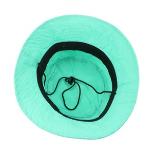 Chapeaux de soleil en nylon personnalisés, pliables, pour la pêche en plein air, protection solaire, chapeaux seau avec cordon - Product Image 5