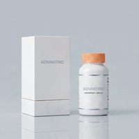 Bouteille de complément alimentaire en plastique PET transparente de 150 ml, couleur personnalisée, multifonctionnelle, pour capsules, pilules, soins de santé