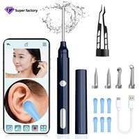 Nettoyeur d'oreilles intelligent avec visualisation, kit de cure-oreilles avec lumière LED, en ABS et acier inoxydable, pour enfants, adultes, seniors, ODM OEM