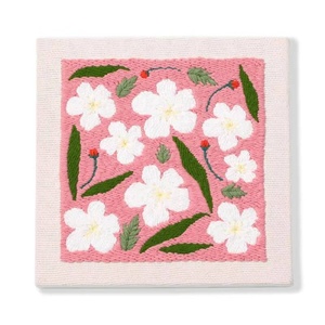 ชุดปักพรมแบบวงกลม DIY พร้อมกรอบไม้ สำหรับผู้เริ่มต้น ลายดอกไม้ ยี่ห้อ XIXI - Product Image 4