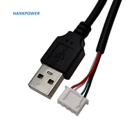 Câble d'extension de données USB2.0 personnalisé, femelle vers borne XH2.54, 4 broches, Dupont, connecteur USB AF
