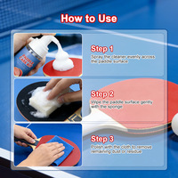 Nettoyant Naturel Portable 150ml pour Raquettes de Tennis de Table, de Pickleball et de Ping-Pong OEM Personnalisé avec Chiffon et Éponge