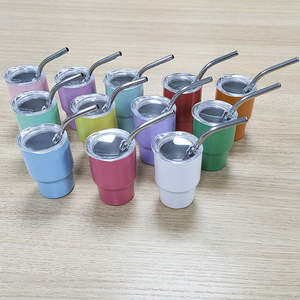 Mug isotherme tendance de 3 oz en acier inoxydable, prêt pour la sublimation, de forme droite, avec couvercle et paille assortis, idéal pour les événements - Product Image 6