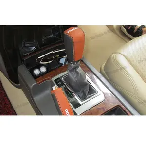 Lsrtw2017 Lederen Auto Versnellingspook Handrem Cover Voor Toyota Land Cruiser Prado 150 2010 2012 2013 2018 2020 150 Shift knop
