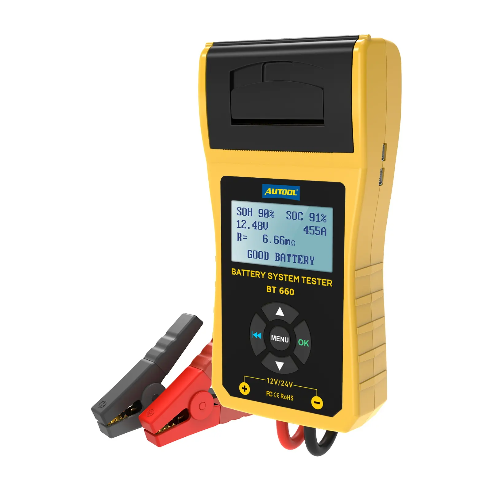 Autool Alat Diagnostik BT660, Lebih Baik dari Melepas BST-760 Penguji Baterai Mobil dengan Printer