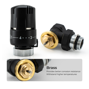 IVANCI Angle de <span class=keywords><strong>vanne</strong></span> de <span class=keywords><strong>radiateur</strong></span> <span class=keywords><strong>thermostatique</strong></span>, <span class=keywords><strong>Kit</strong></span> de <span class=keywords><strong>radiateur</strong></span> <span class=keywords><strong>thermostatique</strong></span>, avec protection contre le gel - Product Image 2