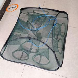 Katlanır karides ağları yeşil naylon kumaş ile olta takımı otomatik kare kafes - Product Image 4