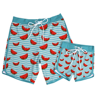 Shorts de bain et de surf pour garçons, personnalisés, imprimés, de haute qualité, décontractés, à séchage rapide, pour l'été, collection parent-enfant ODM
