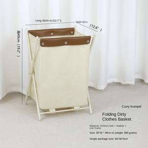 <span class=keywords><strong>Cesto</strong></span> Pieghevole in Tessuto Oxford con Telaio in Ferro Rinforzato Stile Semplice ZCJ006 per Biancheria Sporca Dormitorio Bagno Lavanderia Linyi - Product Image 6