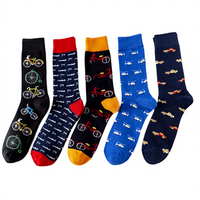 Chaussettes en coton fantaisie personnalisées en gros, chaussettes amusantes, chaussettes unisexes, chaussettes tendance, chaussettes antibactériennes pour hommes pour le printemps 2026