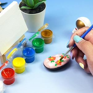 Ensemble de peinture <span class=keywords><strong>gouache</strong></span> 6 couleurs avec pinceau, parfait pour les enfants, peinture artistique non toxique pour les loisirs créatifs, fournitures scolaires, vente en gros - Product Image 5