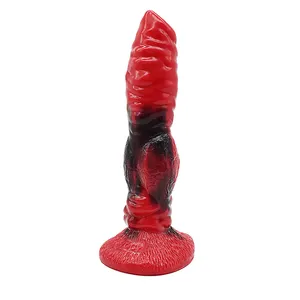 FAAK yetişkin oyuncak toptan renkli canavar yapay Penis teşvik fiş Anal g-spot hayvan horoz düğümlü köpek kurt Penis gerçekçi