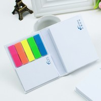 Bloc de Notas Adhesivas Personalizadas con Logotipo, para Oficina o Escuela, Impresión Fluorescente de 5 Colores, Papel Reciclado, Promocionales