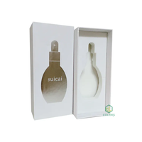 Boîtes d'emballage de parfum en verre avec couvercle et base en deux parties, logo personnalisé en Chine, luxe, noir, 30 ml, 50 ml, avec mousse EVA
