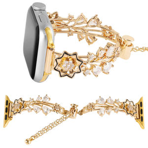 Correa de reloj de lujo transpirable de acero inoxidable para mujer, <span class=keywords><strong>compatible</strong></span> <span class=keywords><strong>con</strong></span> reloj de 38/40/41mm - Product Image 5