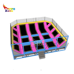 Parque infantil interior pequeño certificado CE para niños y adultos, parque <span class=keywords><strong>de</strong></span> trampolín con cuerda deslizante, <span class=keywords><strong>curso</strong></span> Ninja, uso comercial profesional - Product Image 5