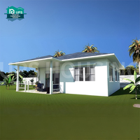 Plans de maison préfabriquée compacte bien conçue à 3 chambres pour usage en appartement, dimensions 7,5m*8m, 98m², maison préfabriquée en panneaux sandwich