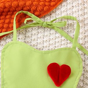 Conjuntos de <span class=keywords><strong>Ropa</strong></span> para Bebé Niña de <span class=keywords><strong>Halloween</strong></span> de 0 a 24 Meses, 2 Piezas, Vestido sin Mangas con Tirantes de Piel + Calentadores de Piernas, Disfraz de Monstruo Verde para Bebés - Product Image 3