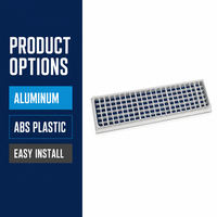 Diffuseur d'air double déflection linéaire pour plafond/mur, en aluminium et plastique ABS, à économie d'énergie, réglable pour CVC