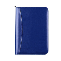 Porte-documents A5 en cuir avec fermeture éclair, organiseur de documents, classeur à 6 anneaux, carnet de notes et agenda pour bureau et affaires