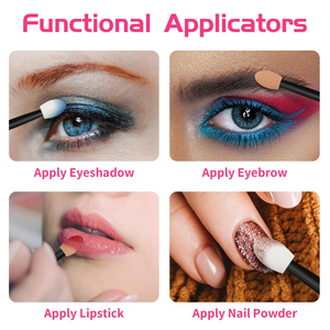 60 Aplicadores Desechables de Doble Cara para Sombra de Ojos, Esponjas de Maquillaje de 2.44' de Largo, Aplicadores de Esmalte de Uñas Cromado - Product Image 6
