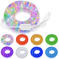 Guirlandes lumineuses LED étanches IP65 pour usage commercial, connectables, 2 fils, multicolores, 150 pieds (50 m), pour extérieur, terrasse, garde-corps, pont