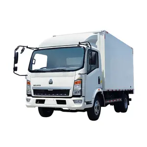 2500 express cargo van Suppliers-Howo 4*2 8ตันกล่องไฟรถบรรทุกสินค้ารถตู้รถบรรทุก