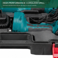 Ensemble d'outils électriques sans fil et sans balais avec perceuse et meuleuse d'angle pour la construction et les réparations domestiques