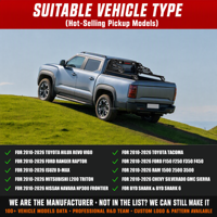 Barre de protection en acier robuste 4x4 pour Toyota Tundra Hilux Revo Vigo Dodge Ram Navara NP300 D40 D22 2014-2026