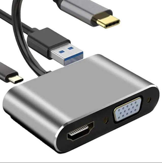 Wholesale Price 4 in 1 USB-C Hub Supports 4K for Monitor Projector Laptop Computer USB 3.0 Interface Products in Stock