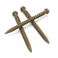 Vis à tête étoilée en acier au carbone avec revêtement brun, vis autotaraudeuse pour bois traité, Trex, bois.