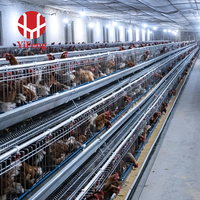 Cage à poules pondeuses automatique de type A à 4 niveaux avec système de collecte des œufs, abreuvoir à tétine, courroie de fumier agricole en acier galvanisé à chaud OEM