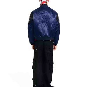 Blousons Anorak et Manteaux Bomber pour Hommes, Coupe Oversize Vintage, Hiver, Coupe-Vent, Épais, Entièrement Zippés, en Nylon Satiné Matelassé, Style Boxy et Rembourré - Product Image 6
