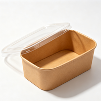 Barquette alimentaire longue et pratique en kraft pour la distribution de repas en buffet et en libre-service