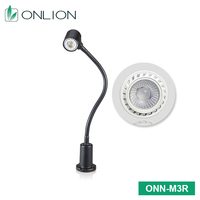 Lampe de travail ONN avec base magnétique, bras flexible col de cygne, M3R AC/DC 6000/4000/3000K 4.5W