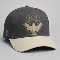 Casquette de baseball personnalisée style Old English, 5 panneaux, visière incurvée, style Dad Hat, streetwear urbain West Coast, vente en gros, faible MOQ