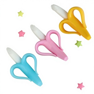 Massaggiagengive in Silicone Morbido a Forma di Banana, Giocattolo Sensoriale per Neonati, Ideale per Alleviare il Dolore dei Denti, Regalo Perfetto per Neonati - Product Image 1