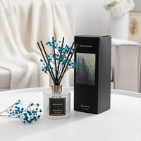 Diffuseur de parfum en verre transparent avec fleurs séchées naturelles, idéal pour les mariages, les fêtes, les cadeaux et l'ambiance intérieure.