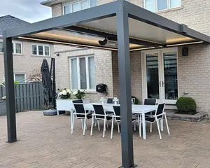 Motorisiertes Öffnungs dach Wasserdichte Lamellen-Pergola Automatische Aluminium-Pergola