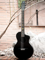 Guitare Natasha Factory en fibre de carbone de 38 pouces, sans douleur, pour débutants, cordes acier/nylon, acoustique/capteur de résonance NSX