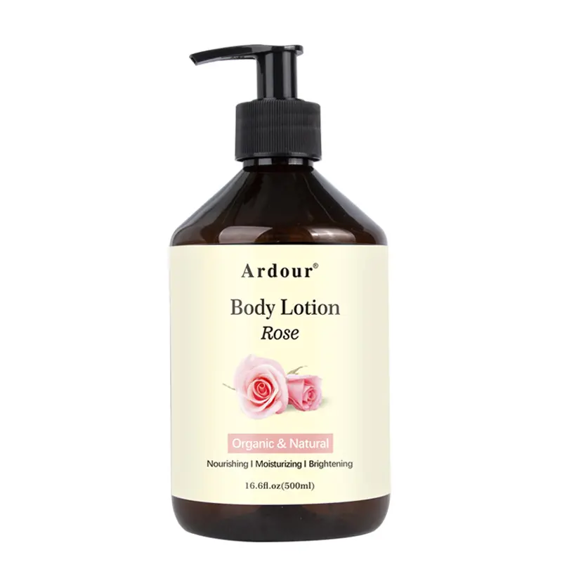 Lotion de soin corporel rafraîchissante aux fruits, marque privée, soin de la peau, crème hydratante à la rose pour le corps, beurre, éclaircissant, blanchissant, hydratant