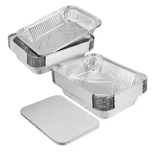Récipient alimentaire en aluminium de bonne qualité Pack boîte à lunch Vente en gros Plateau alimentaire rond en aluminium avec couvercle